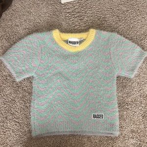Ragged Priest fuzzy crop top small